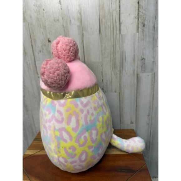 Squishmallows Beebz SquishDoos Pink & Yellow Cheetah Plush Toy Medium 10" - Picture 4 of 5